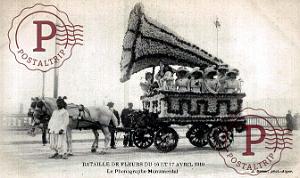 ALGER - BATAILLE DE FLEURS - PHONOGRAPHE MONUMENTAL - AVRIL 1910